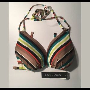 La Blanca Women's Halter Bikini Swim Top Size 12